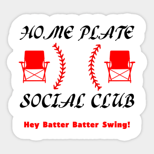 Home Plate Social Club Pitches Be Crazy Baseball Mom Womens Sticker